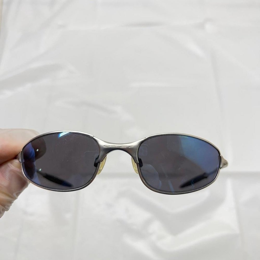 Oakley A Wire Platinum Blue Iridium Sunglasses